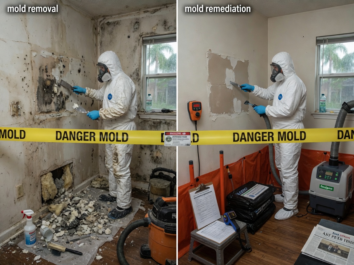 Mold Removal vs. Mold Remediation: What Is the Difference?